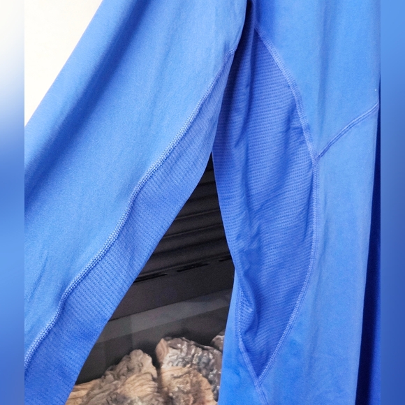 Adidas Blue Climalite 1\4 Zip Sweatshirt Long Sleeve Mock Neck, men's Size L - Picture 4 of 12